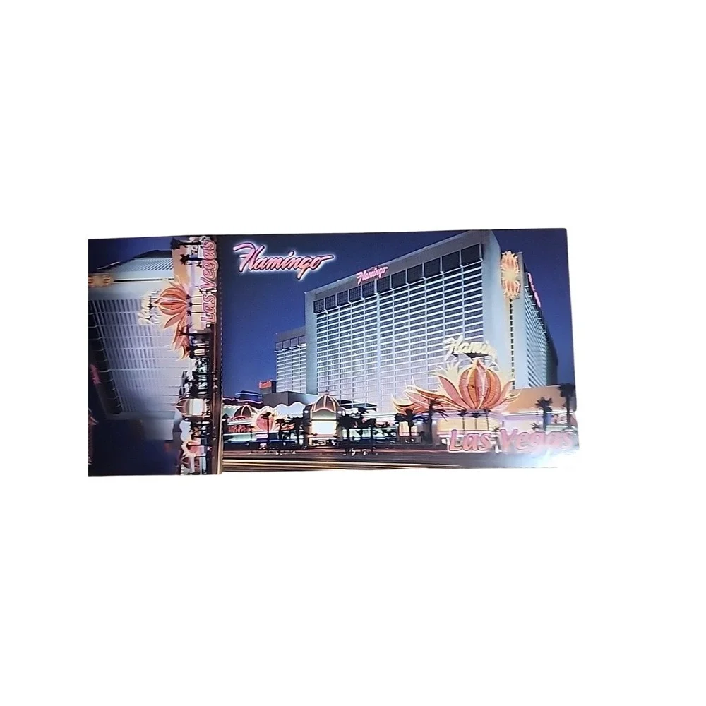 Las Vegas New York Postcard‎ Book Bonus 40 Views City Skyline Souvenir
